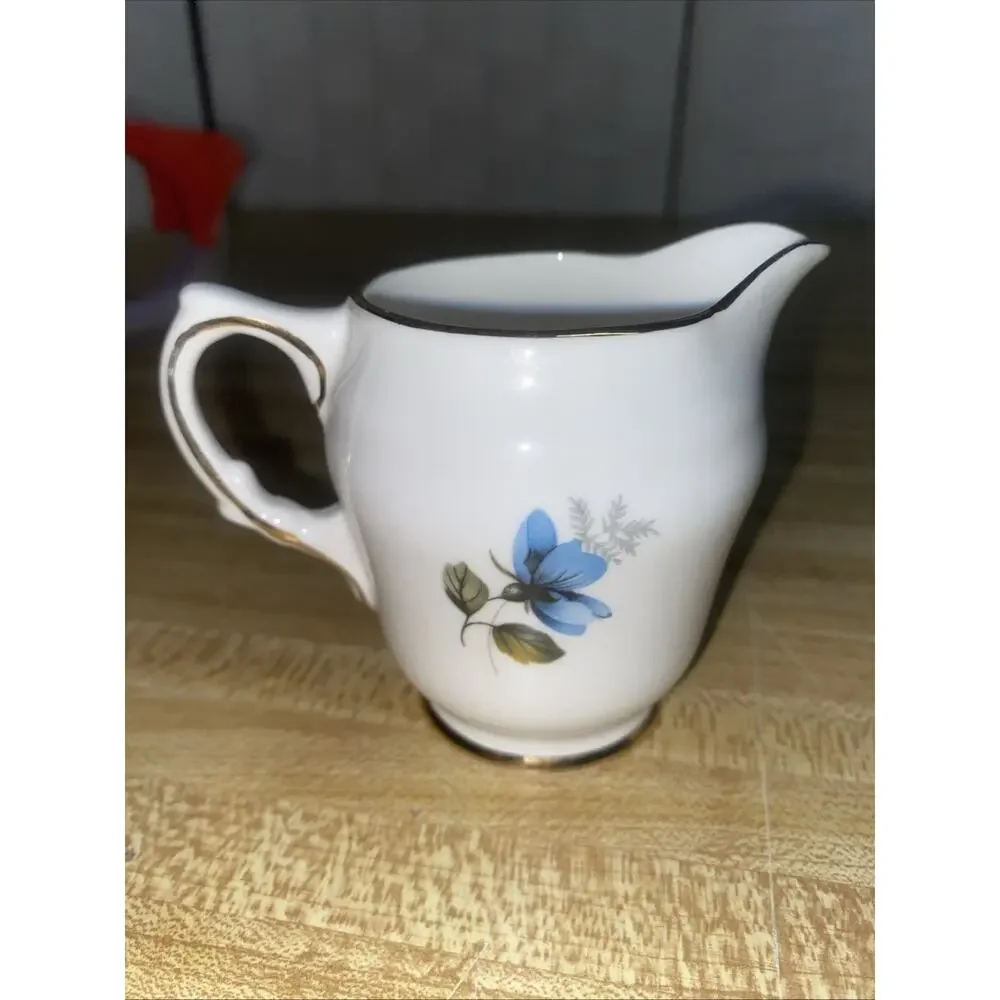 Vintage Delphine Bone China Made in England Small Cream & Sugar Dish Cup